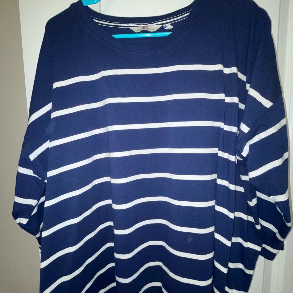 vineyard vines womens Navy Blue Striped Top